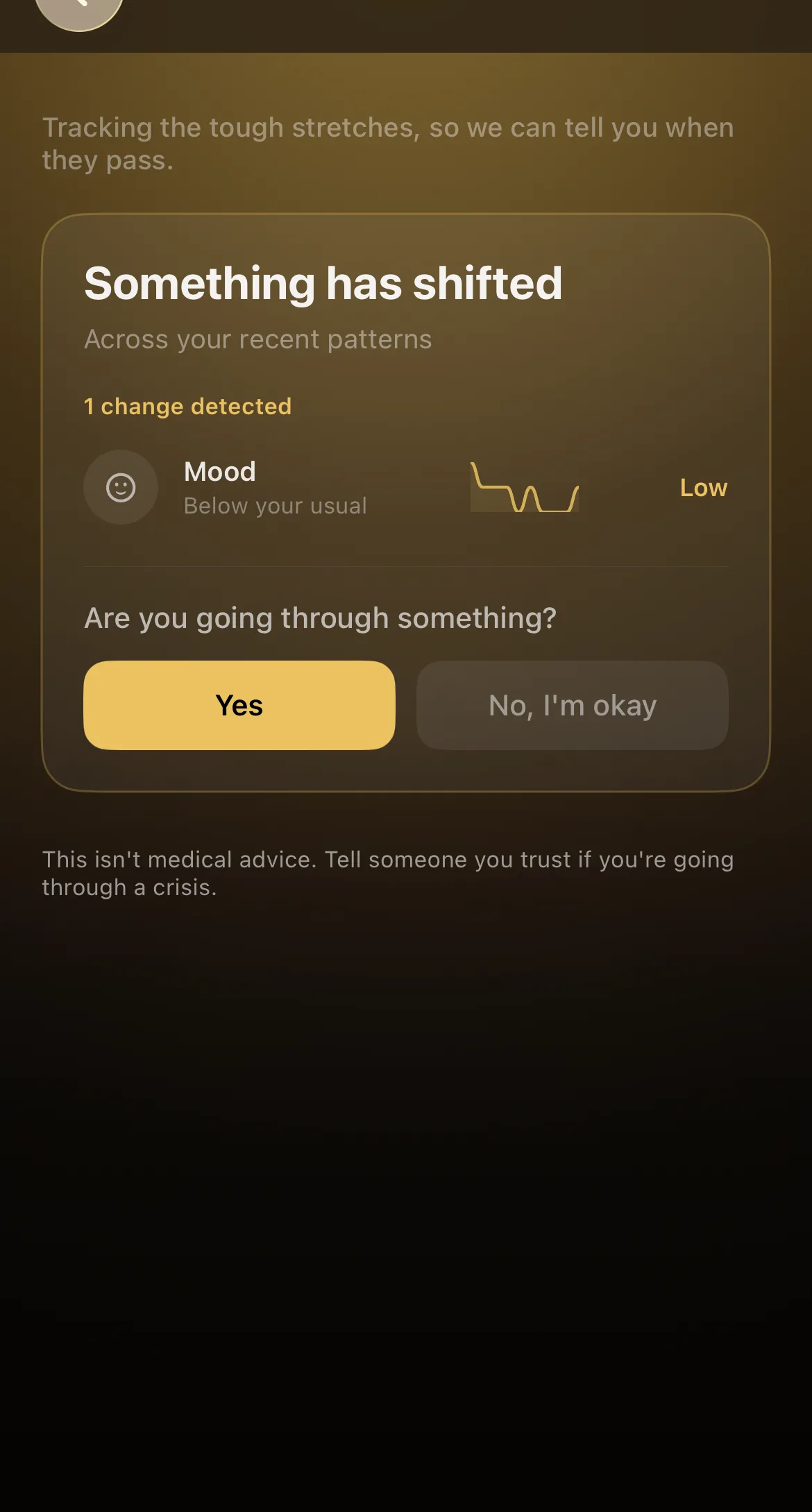 Life Tracker tough stretch detection